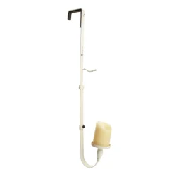 Adjustable White Wreath Hanger with Candle Holder Cheap
