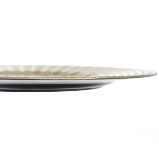 Antique Champagne Wicker Pattern Christmas Charger Plate Flash Sale