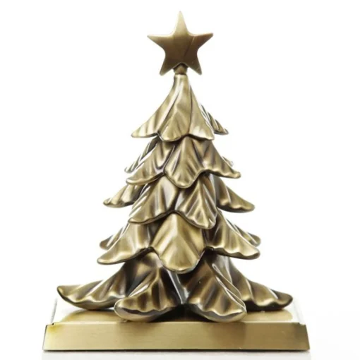 Antique Gold 3D Tree Christmas Stocking Hanger Cheap