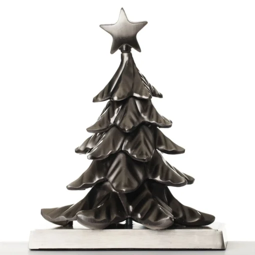 Antique Silver 3D Tree Christmas Stocking Hanger Discount