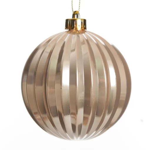 Assorted Decorative Pink Shatterproof Christmas Baubles - Set of 6 Cheap