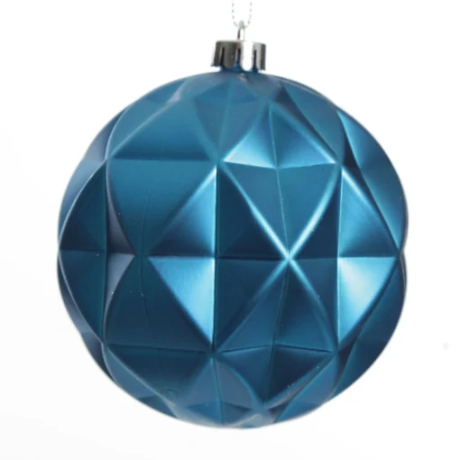 Assorted Decorative Red and Blue Shatterproof Christmas Baubles - Set of 4 New