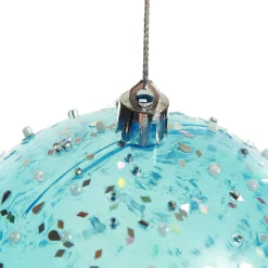 Assorted Pastel Sequin Sprinkles Shatterproof Christmas Baubles - Set of 3 New