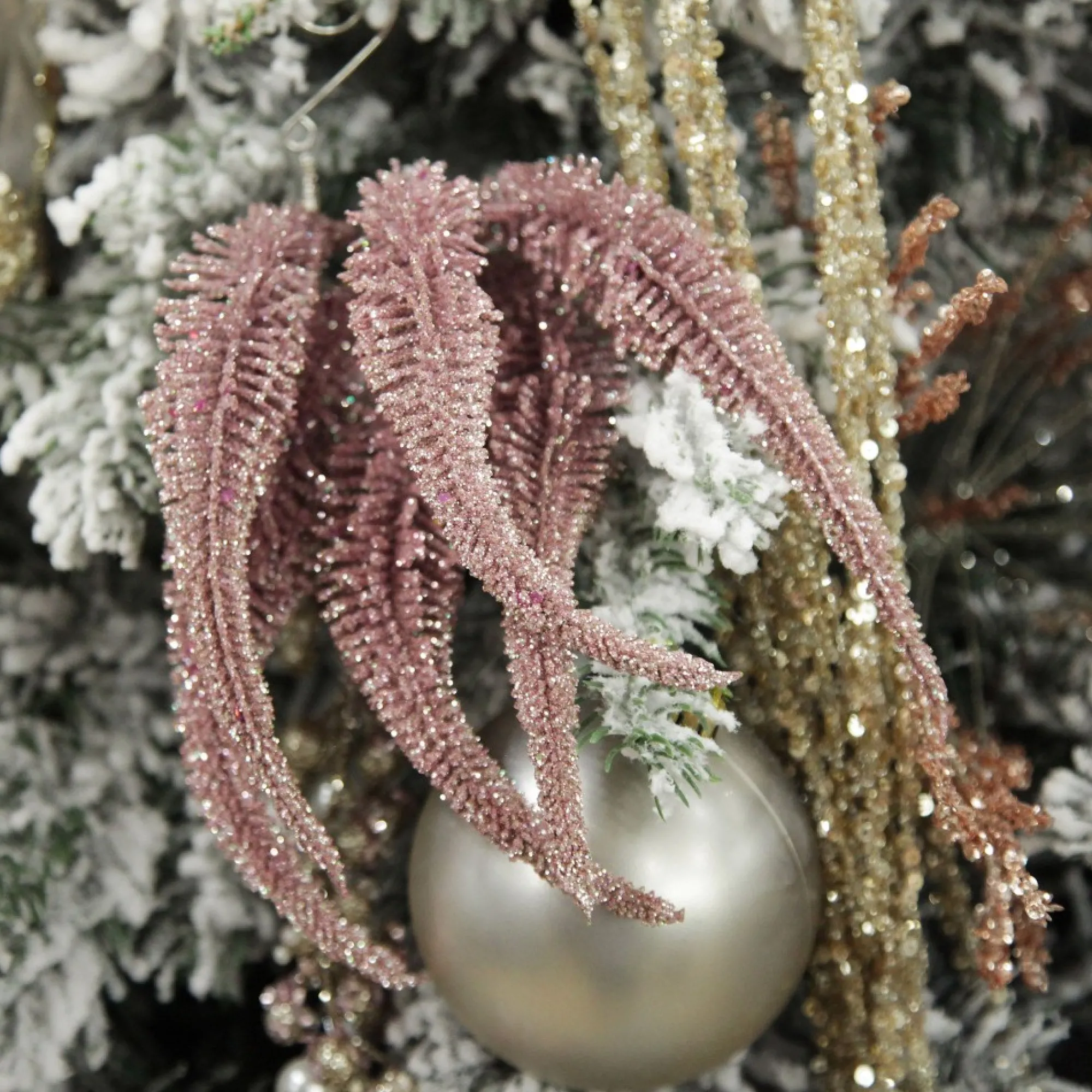 Assorted Pink Glitter Christmas Pick Trio Online