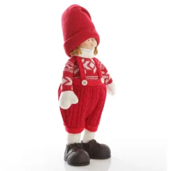 Astrid Cute Christmas Dress up Ornament in Red Overalls New