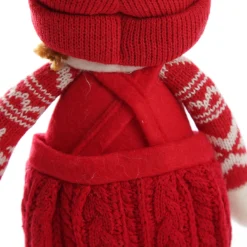 Astrid Cute Christmas Dress up Ornament in Red Overalls New