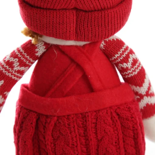 Astrid Cute Christmas Dress up Ornament in Red Overalls New