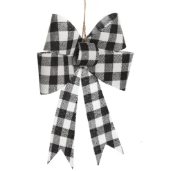 Black and White Gingham Check Bow Cheap