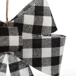 Black and White Gingham Check Bow Cheap