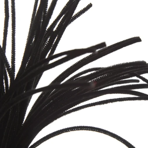 Black Chenille Stem Pipe Cleaners - Pack of 50 Outlet