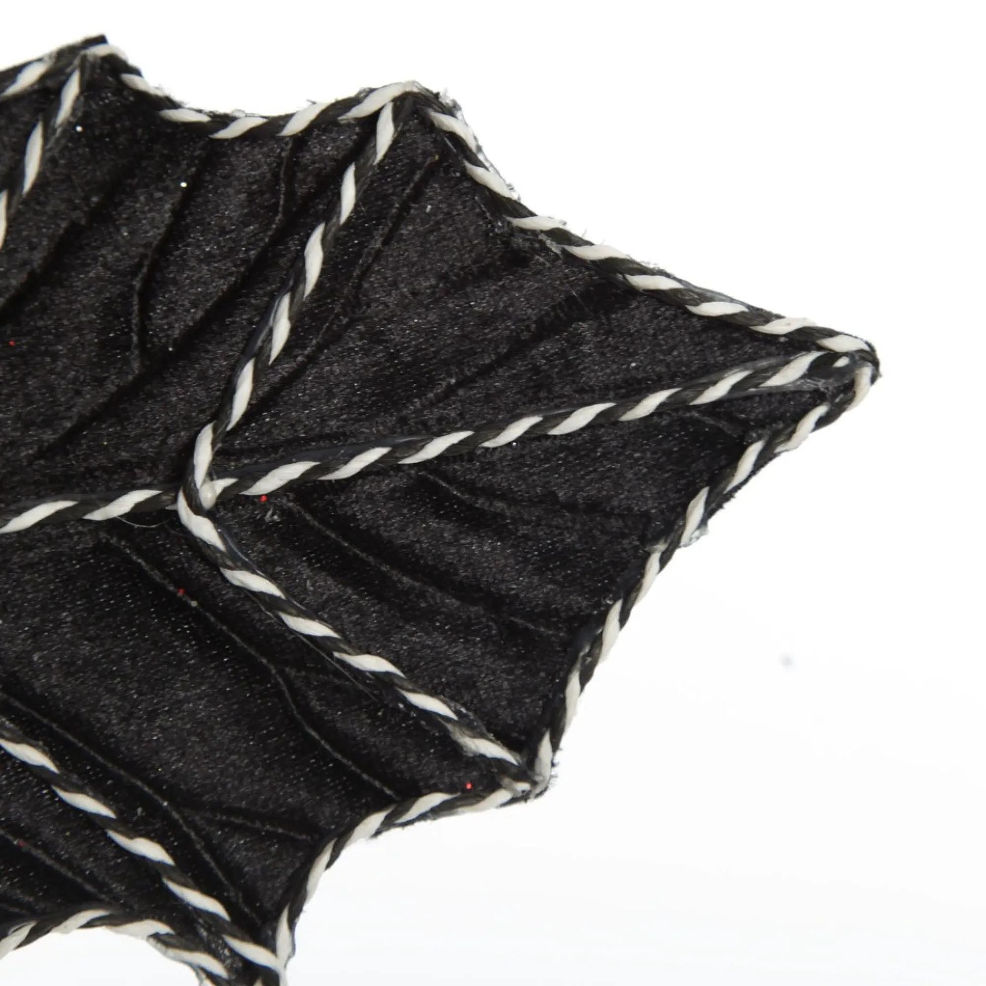 Black Christmas Holly Leaf Clip with Twine Trim Online
