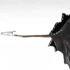 Black Christmas Holly Leaf Clip with Twine Trim Online