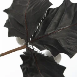 Black Christmas Holly Leaf Clip with Twine Trim Online