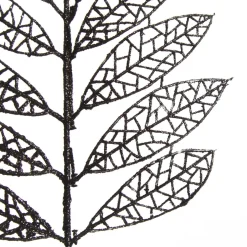 Black Glitter Mesh Leaf Pick - Set of 2 Hot