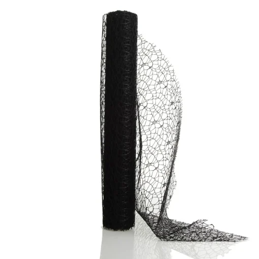 Black Lace Spider Mesh Roll Hot