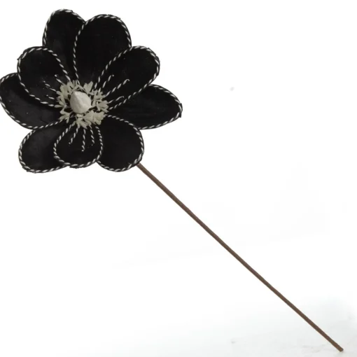 Black Magnolia Flower Stem with Twine Trim Cheap
