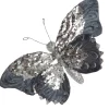 Blue Butterfly Clip with Silver Sequins Fashion