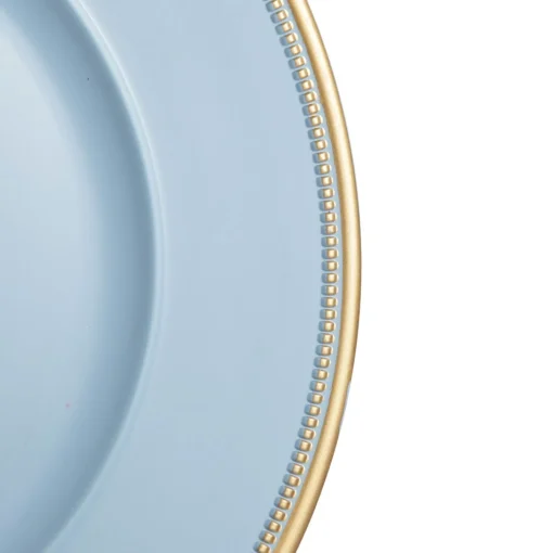 Blue Charger Plate with Gold Edging Cheap