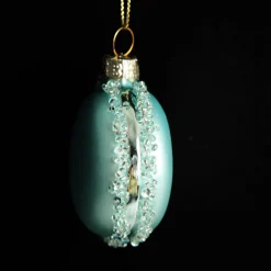 Blue Glass Macaron Christmas Tree Decoration Discount