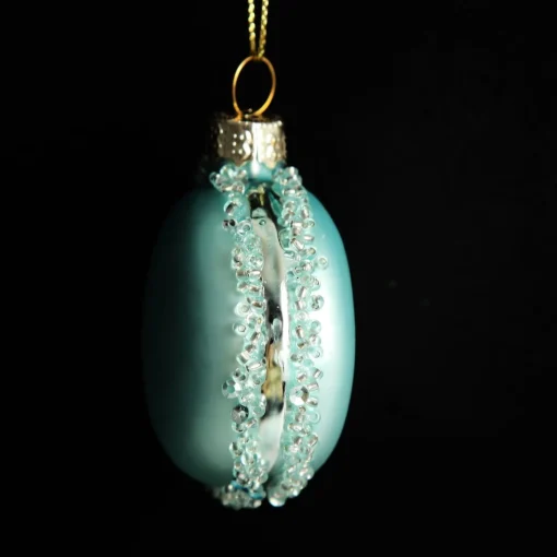 Blue Glass Macaron Christmas Tree Decoration Discount