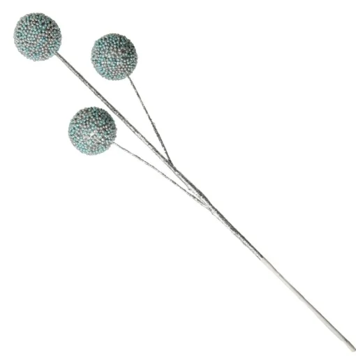 Blue Glitter Christmas Ball Trio Pick Store