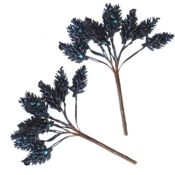 Blue Glitter Pinecone Clusters - Set of 2 Online