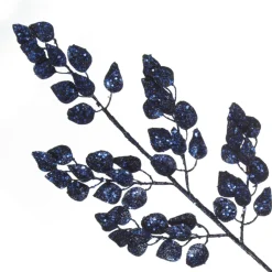 Blue Glitter Sequin Leaf Spray Cheap