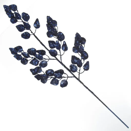 Blue Glitter Sequin Leaf Spray Cheap