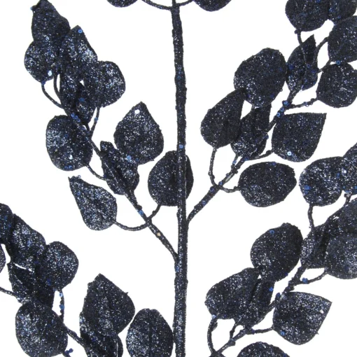 Blue Glitter Sequin Leaf Spray Cheap
