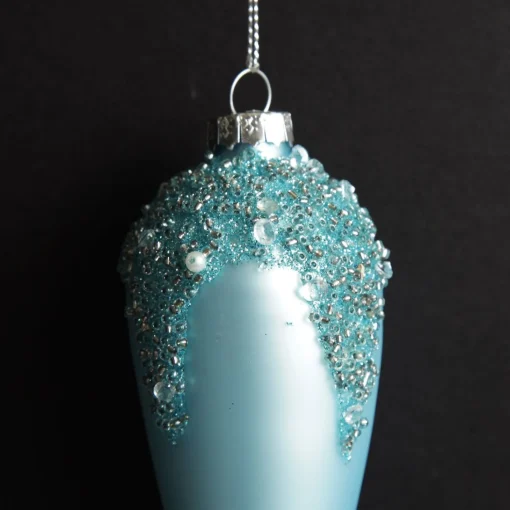 Blue Icicle Hanging Long Drop Decoration Sale