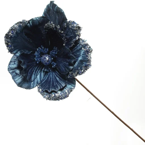 Blue Magnolia Stem with Sequin Tips Sale