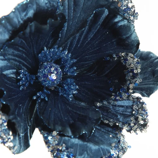 Blue Magnolia Stem with Sequin Tips Sale
