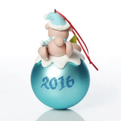 Blue Teddy Christmas Character Bauble Best