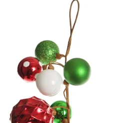 Bright Fun Red Green and White Bauble Christmas Garland Clearance