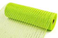 Bright Green Metallic Thread Decomesh Roll Best Sale