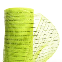 Bright Green Metallic Thread Decomesh Roll Best Sale