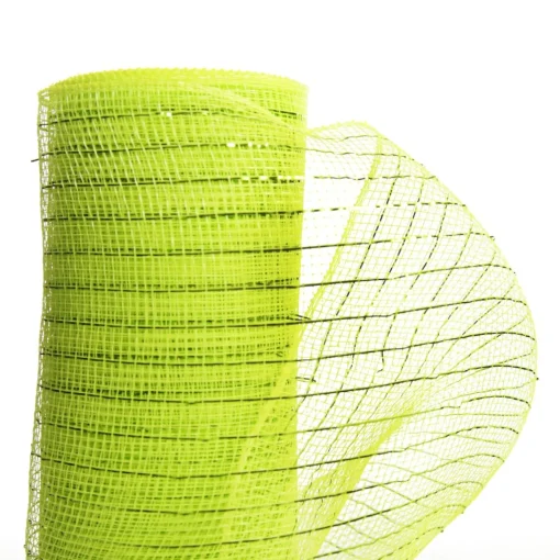 Bright Green Metallic Thread Decomesh Roll Best Sale