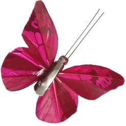 Burgundy Red Glitter Sheer Butterfly Clip Hot