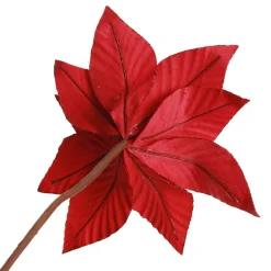Burgundy Velvet Poinsettia Flower Stem Clearance