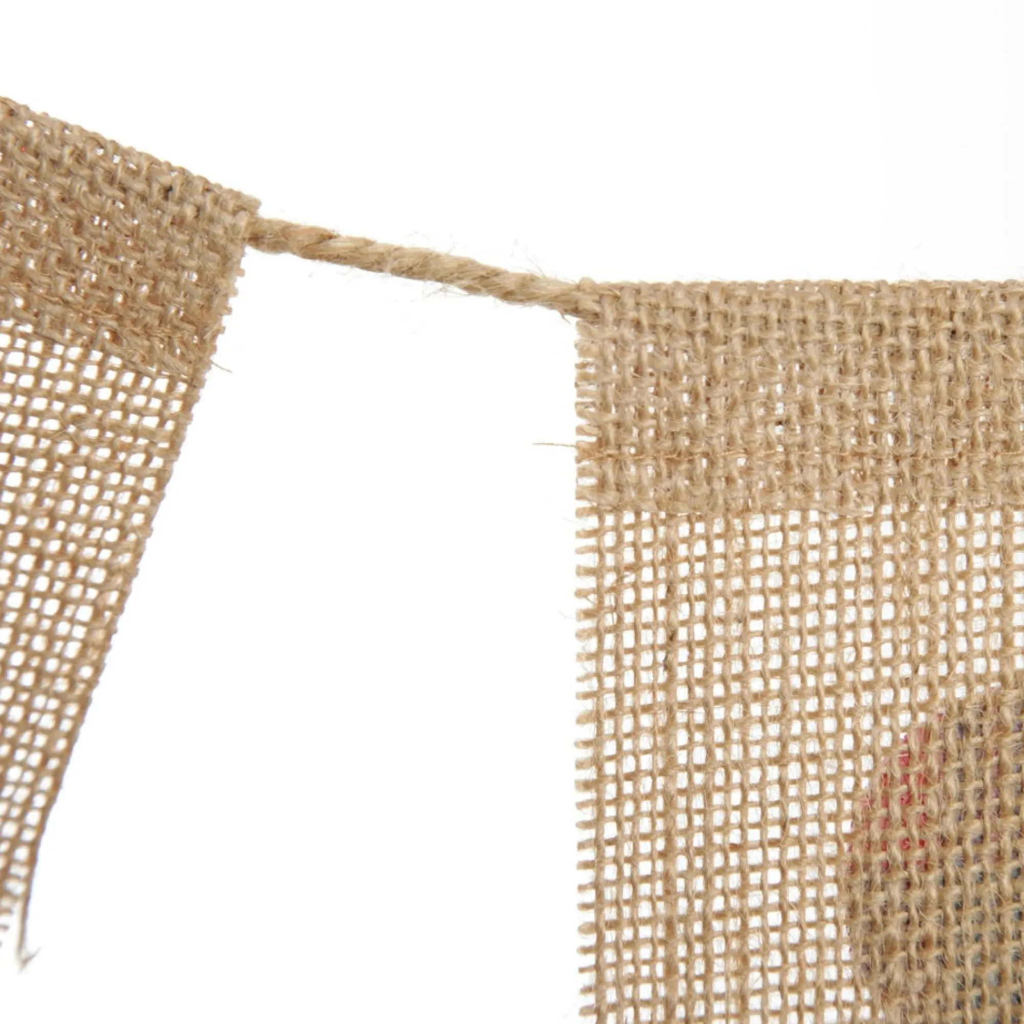 Burlap Bunting with Red and Black Plaid Merry Christmas Fashion