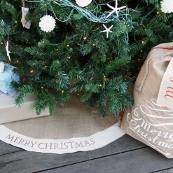Burlap Merry Christmas Tree Skirt Best
