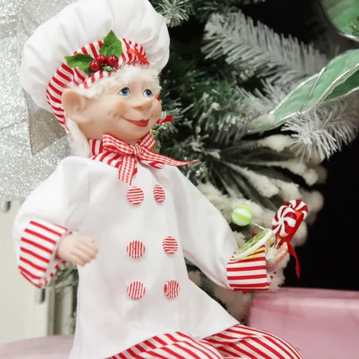 Candy Cane Chef Elf Ornament Best Sale