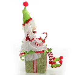 Candy Cane Christmas Fairy on Giftbox Cheap
