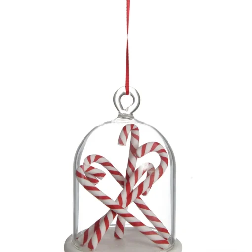 Candy Cane Filled Dome Hanging Christmas Tree Decoration Best