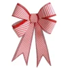 Candy Cane Stripe Christmas Bow with Glitter Edge Best Sale