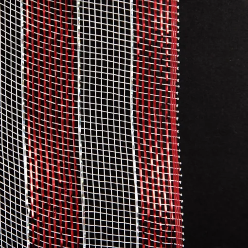 Candy Cane Stripe Metallic Thread Decomesh Roll Outlet