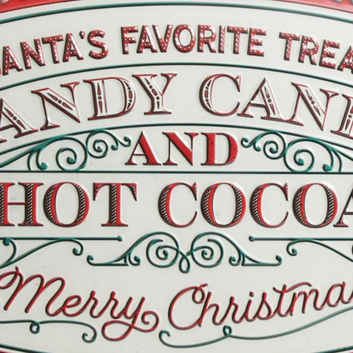 Candy Canes and Hot Cocoa Retro Metal Christmas Sign Online