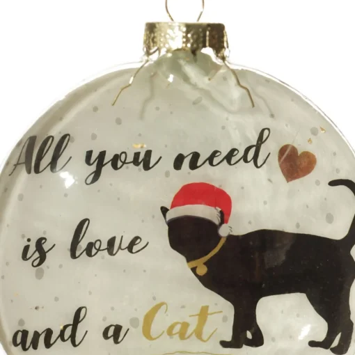 Cat Lovers Christmas Glass Disc Best