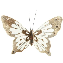 Champagne and Gold Butterfly Clip Outlet