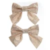 Champagne Glitter Bow - Set of 2 Outlet